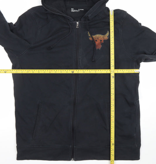 Under Armour Men’s Black Full Zip Hoodie XL Project Rock Iron Paradise