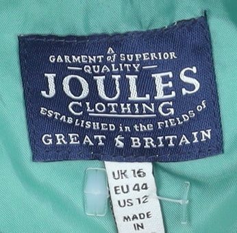 Joules Womens Green Quilted Waistcoat Gilet Size 16 Regular