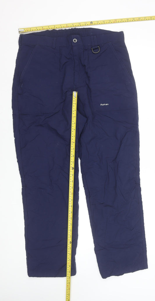 Rohan Men's Blue Steppes Cargo Trousers 36 Regular Polyamide Outdoor