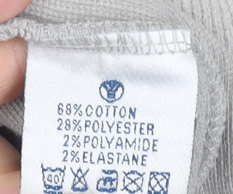 Fat Face Men's Grey 1/4 Zip Waffle Knit Pullover Jumper Size S