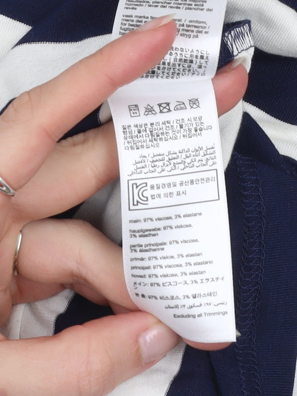 Joules Women’s Blue Striped A-Line Knee Length Skirt Size 16