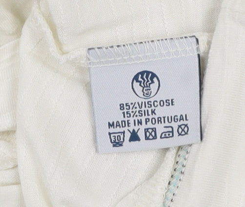 Fat Face Women’s Ivory Sleeveless Scoop Neck Blouse Size 12