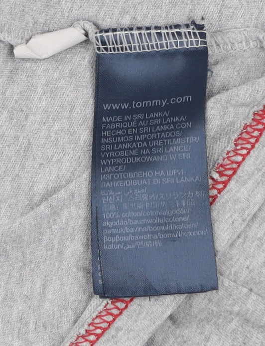 Mens UK Size S Tommy Hilfiger Grey Cotton T-Shirt