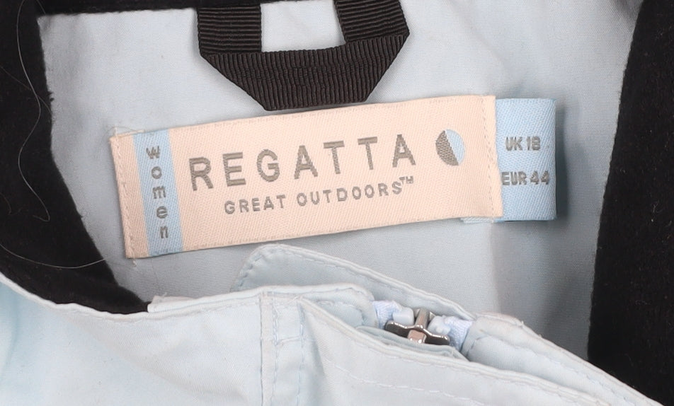 Regatta Women Blue Waterproof Parka Jacket UK 18 Hooded Outdoor Coat