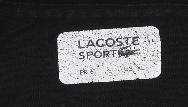 Lacoste Sport Men's Black XL Short Sleeve Crew Neck Cotton T-Shirt