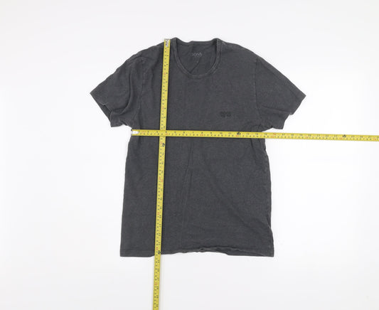 Hugo Boss Men's Grey Cotton Crew Neck Short Sleeve T-Shirt Size S