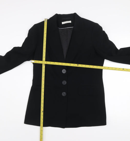 Planet Women’s Black Long Blazer Jacket Size M Classic Workwear