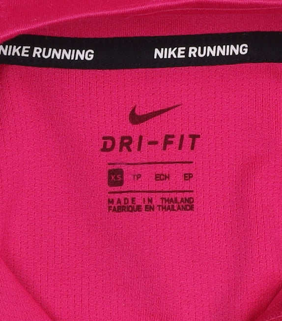 Nike Women's Pink Dri-FIT 1/4 Zip Running Sweatshirt XS