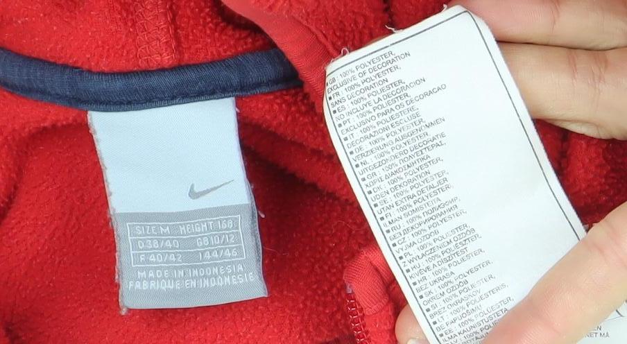 Nike Women's Red Fleece Full Zip Hooded Jacket Size 10