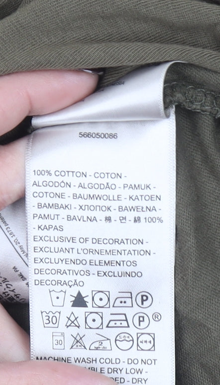 Levi's Men's Khaki Green Crew Neck Cotton T-Shirt XL Classic Fit