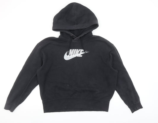Mens UK S Regular Nike Black Pullover Hoodie