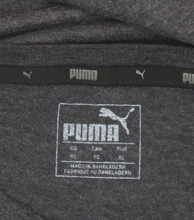 Puma Men's Grey XL Sports Graphic Logo Crew Neck T-Shirt