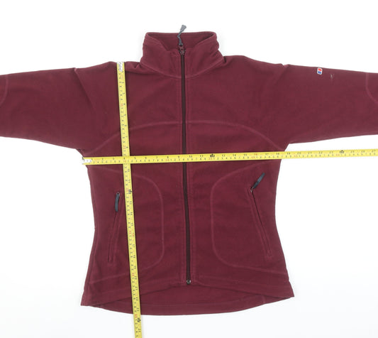 Berghaus Womens Red Fleece Full Zip Jacket Size 10 Outdoor
