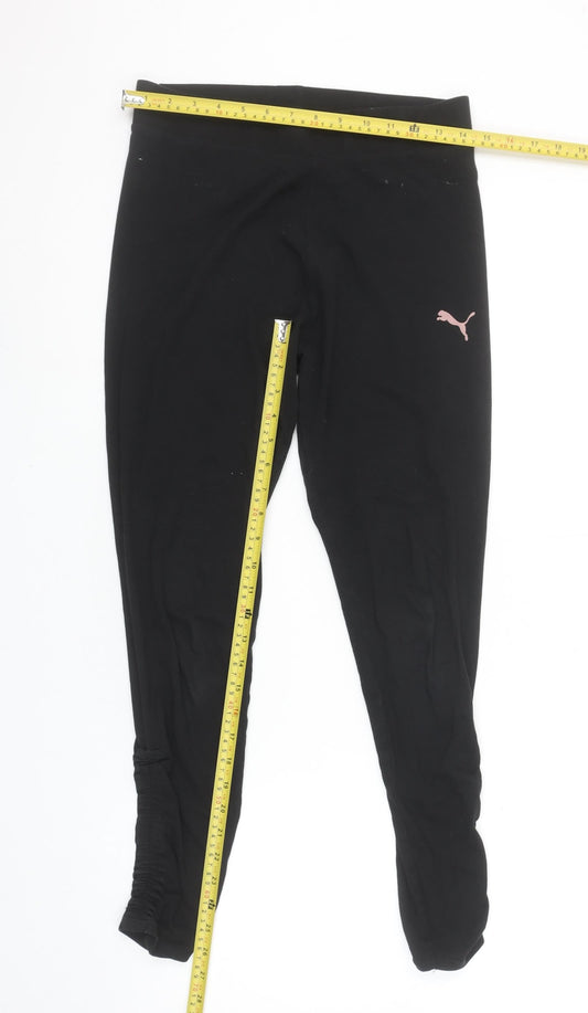 Puma Women's Black Leggings L Stretch Activewear Trousers