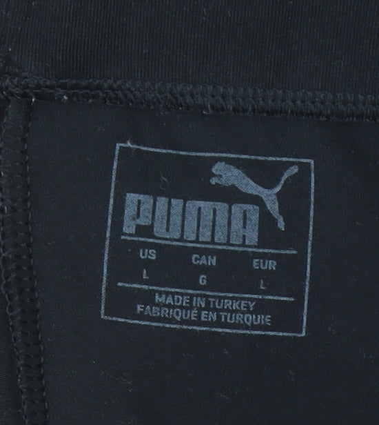 Puma Women's Black Leggings L Stretch Activewear Trousers