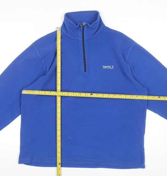 Regatta Men's Blue Fleece Half Zip Pullover Sweatshirt L