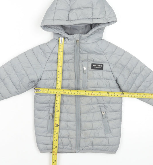 McKenzie Grey Puffer Jacket 18-24 Months Hooded Lightweight Winter Coat