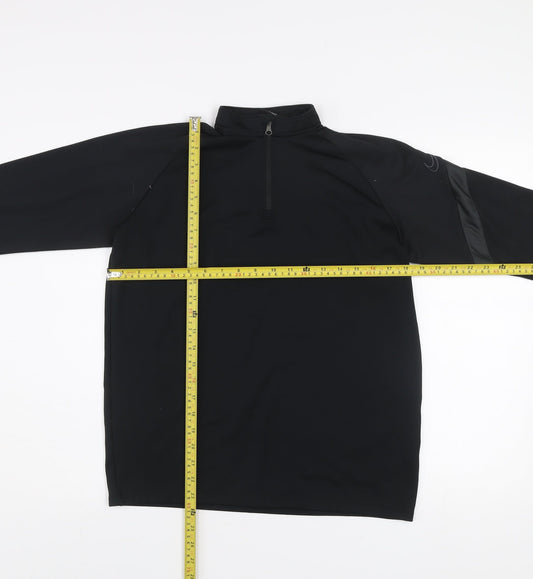 Nike Men's Black Dri-FIT 1/4 Zip Athletic Sweatshirt XL