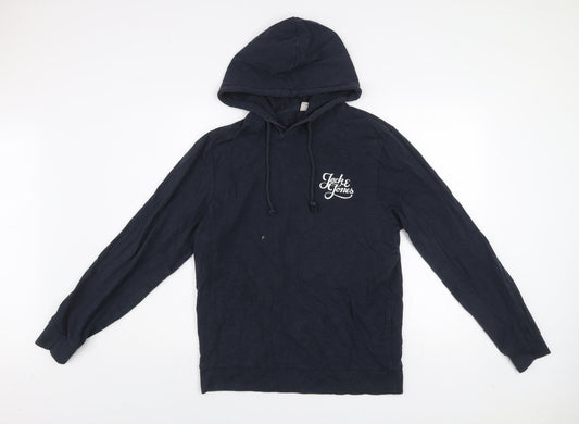 Mens UK M Regular JACK & JONES Blue Pullover Hoodie