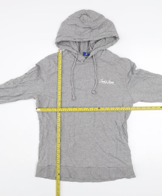 Mens UK M Regular JACK & JONES Grey Pullover Hoodie