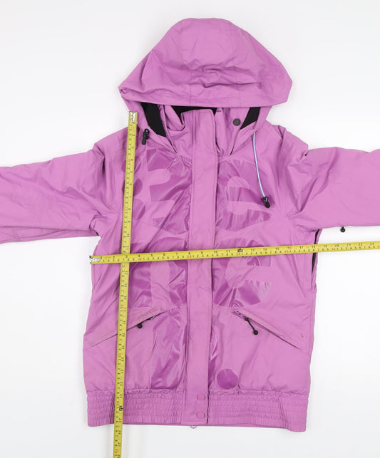 Bench Womens Pink Hooded Puffer Jacket Size S Winter Casual Coat