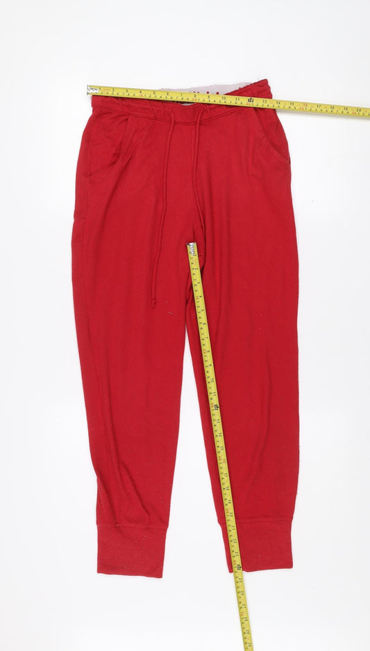 Hollister Women Red XS Jogger Sweatpants Polyester Blend