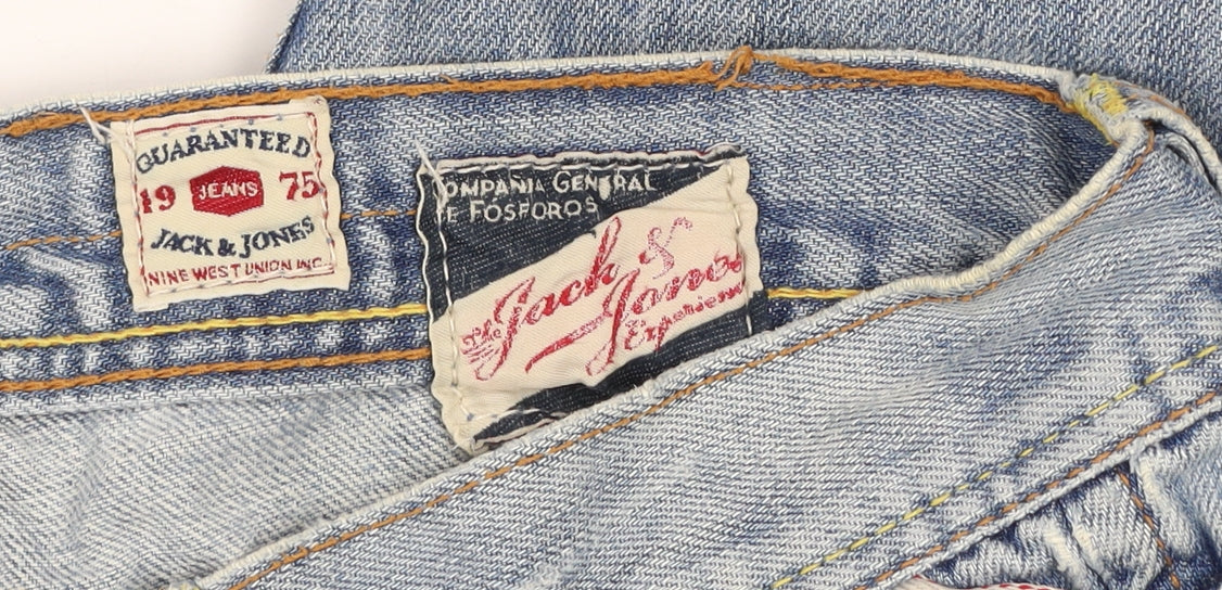 Jack & Jones Men's Blue Flared Denim Jeans Size 30x30