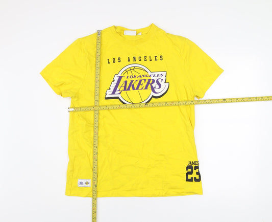 NBA Los Angeles Lakers Yellow Men's L Cotton Graphic T-Shirt