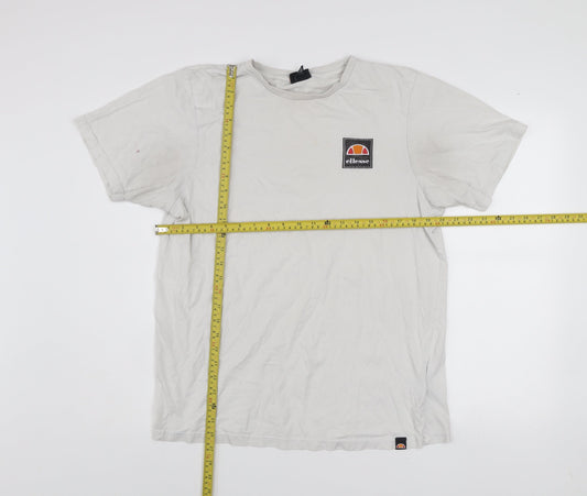 Ellesse Men's White XL Crew Neck Cotton T-Shirt