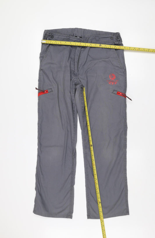 Trespass Mens Grey Cargo Trousers M Regular Fit Outdoor Pants