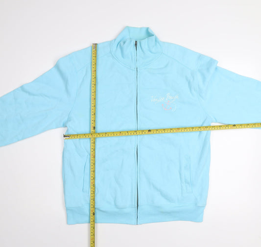 Blue 84 Women's Blue L Full Zip Casual Jersey Jacket