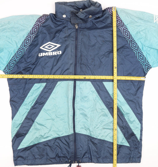 Umbro Men’s Blue 90s Retro Windbreaker Jacket Size L