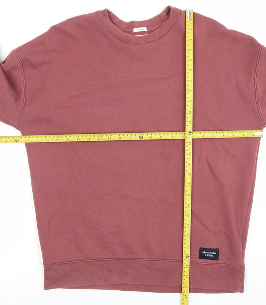 Abercrombie & Fitch Men’s Brown Relaxed Crew Neck Fleece Sweatshirt L