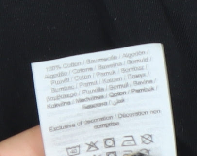 Jack & Jones Men's Black Crew Neck Cotton T-Shirt Size L