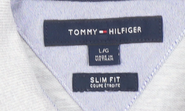 Tommy Hilfiger Men's Grey Slim Fit Polo Shirt Size L