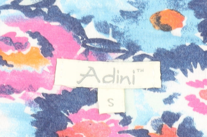 Adini Women's Multicoloured Floral Sleeveless Shift Dress S