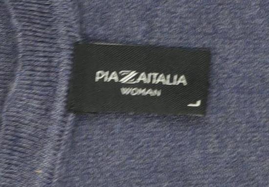 Piazza Italia Women Blue Cardigan Knit Long Sleeve V-Neck Size S