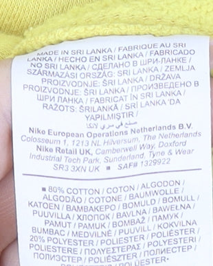 Nike Men's Yellow Pullover Sweatshirt Size L Crew Neck