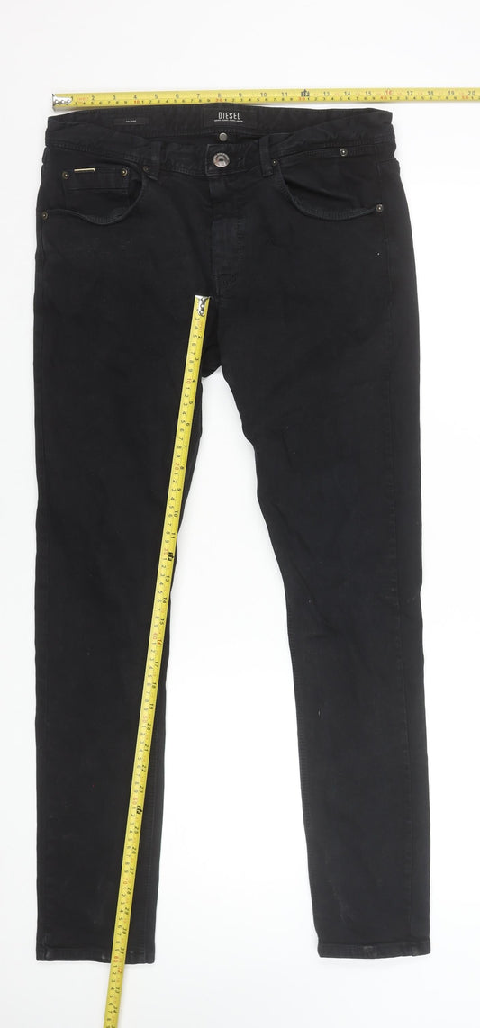 Diesel Mens Black Slim Skinny Jeans 34W 32L Stretch Denim