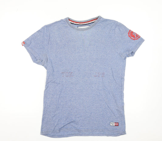 Mens UK Size M Superdry Blue Cotton Blend T-Shirt