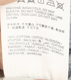 Superdry Women’s Blue Denim Dungaree Playsuit Size 12 Cotton