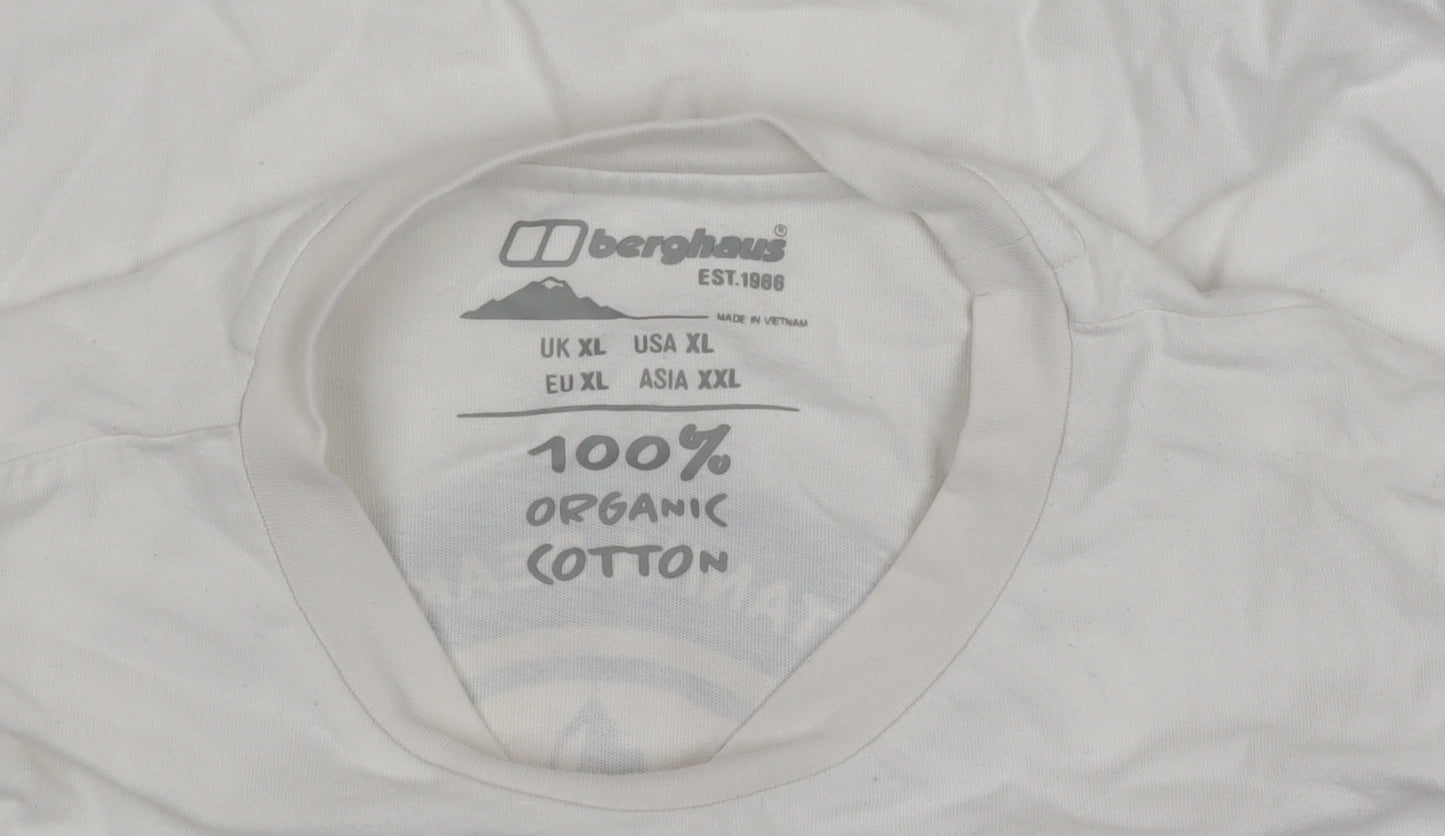 Berghaus Men's White XL Organic Cotton Outdoor Expedition T-Shirt