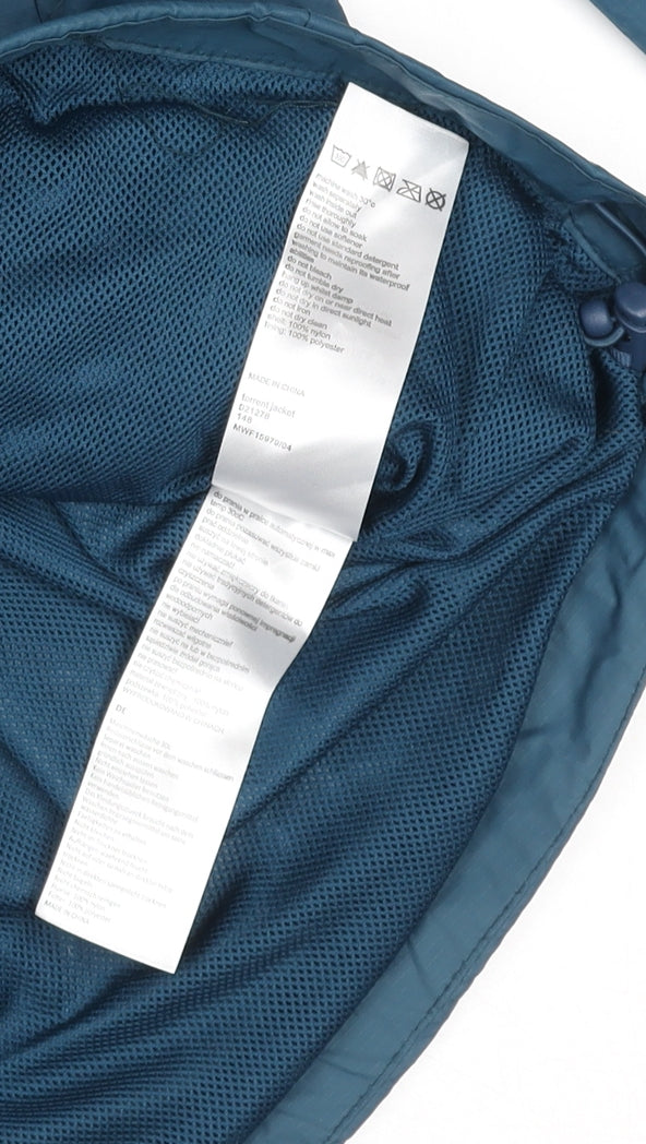 Mountain Warehouse Men’s Blue 2XL Waterproof Hooded Rain Jacket