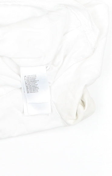 The North Face Men's White Small Logo Graphic Cotton T-Shirt