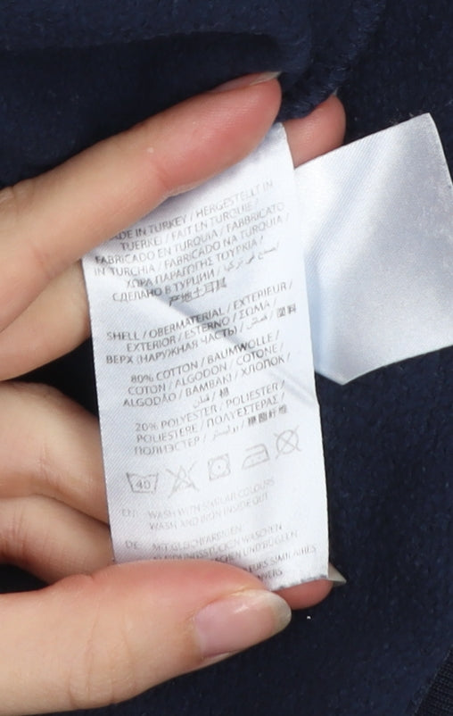 GANT Men’s Blue Pullover Hoodie M Classic Logo Fleece Sweatshirt