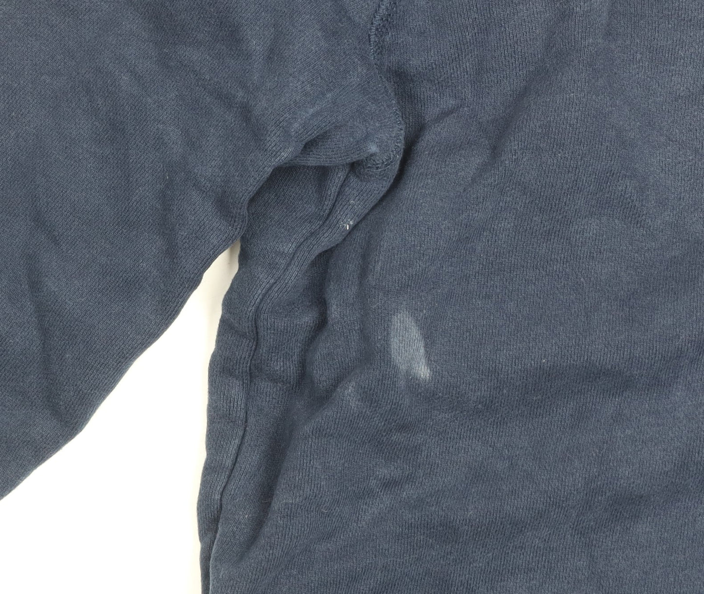Crew Clothing Co. Men's Blue 1/2 Zip Cotton Sweatshirt Size S