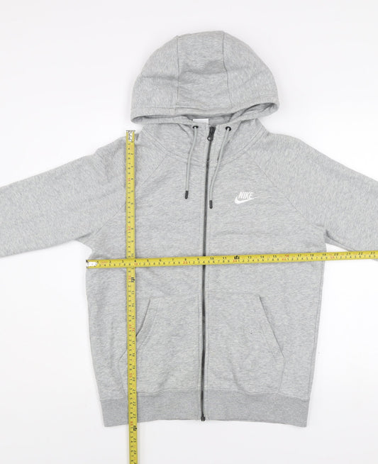 Nike Men's Grey Full Zip Hoodie Size S Lightweight Fleece