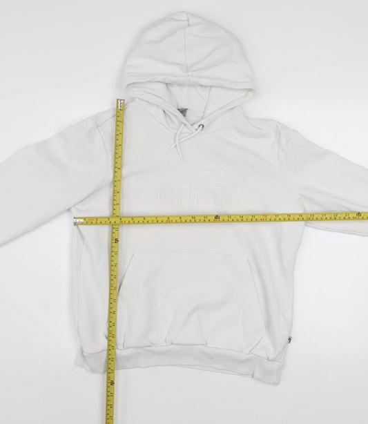 Womens UK XL Regular PUMA White Pullover Hoodie