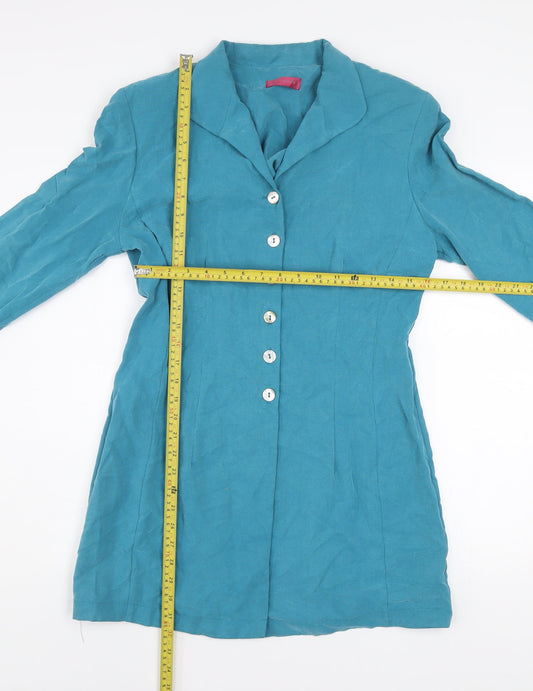 Richards Women’s Blue Long Blazer Jacket UK 12 Classic Modal