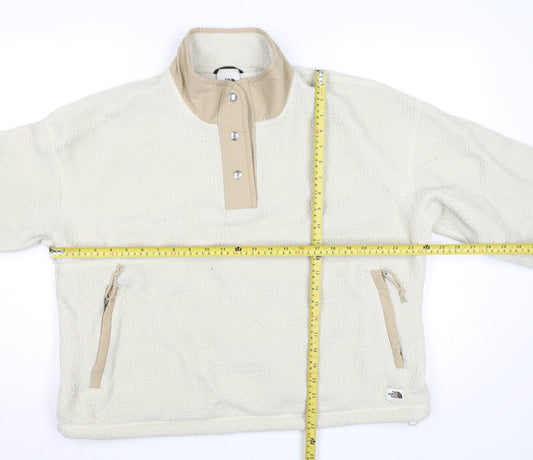 The North Face Womens Beige Fleece Pullover Sweatshirt XL